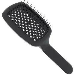 Массажная щетка с изогнутой черной ручкой Janeke Curvy Hairbrush