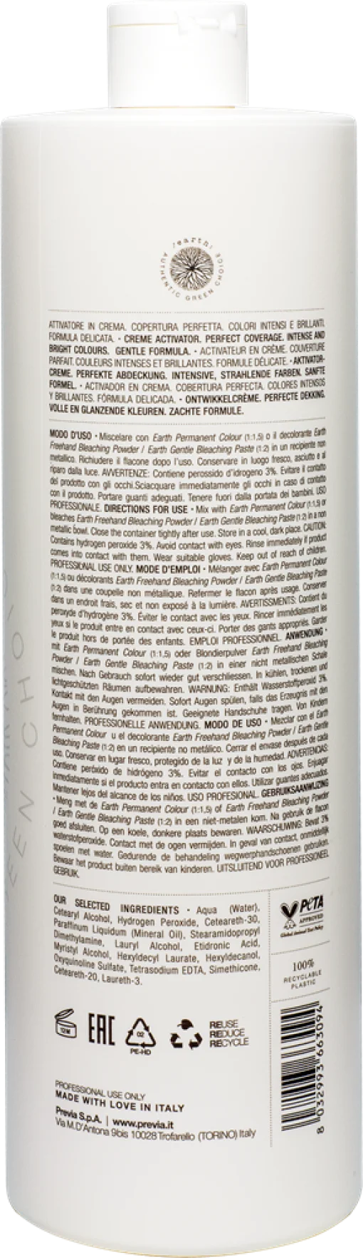 Previa EARTH  Крем-активатор 10VOL 3% 1000мл