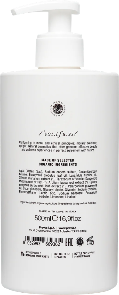 Previa VIRTUOUS Гель для душу заспокійливий освіжаючий 500мл