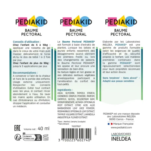Бальзам проти застуди / BAUME PECTORAL, 40 мл - для дітей від 5 кг (PK40)