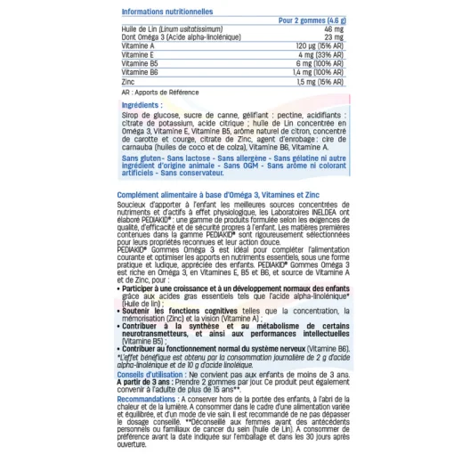 Ведмежуйки Омега 3 / OMEGA 3 - Омега 3, вітаміни A-E-B5-B6 та цинк, 60 шт (PK17)