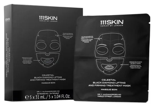 Підтягуюча та укріплююча маска для обличчя 111 SKIN Celestial Black Diamond Lifting and Firming Treatment Mask, 5 шт
