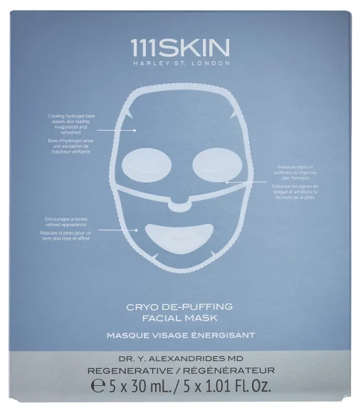 Крио-энергетическая маска для лица 111SKIN Cryo De-Puffing Facial Mask, 5 шт