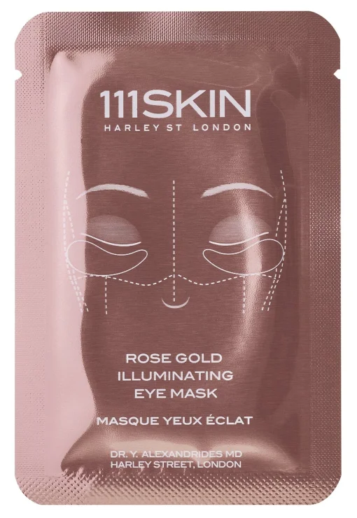 Патчі освітлюючі для шкіри навколо очей з рожевого золота 111 SKIN Rose Gold Illuminating Eye Mask Box, 8 шт