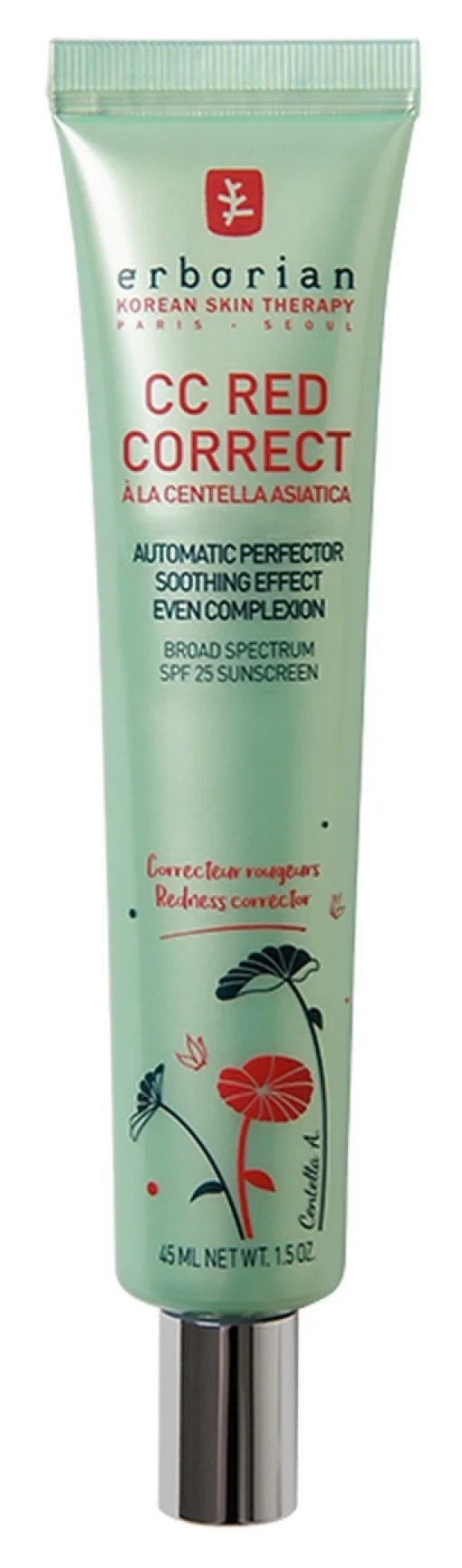 Коригуючий СС крем для обличчя Erborian СС Red Correct, 15 мл