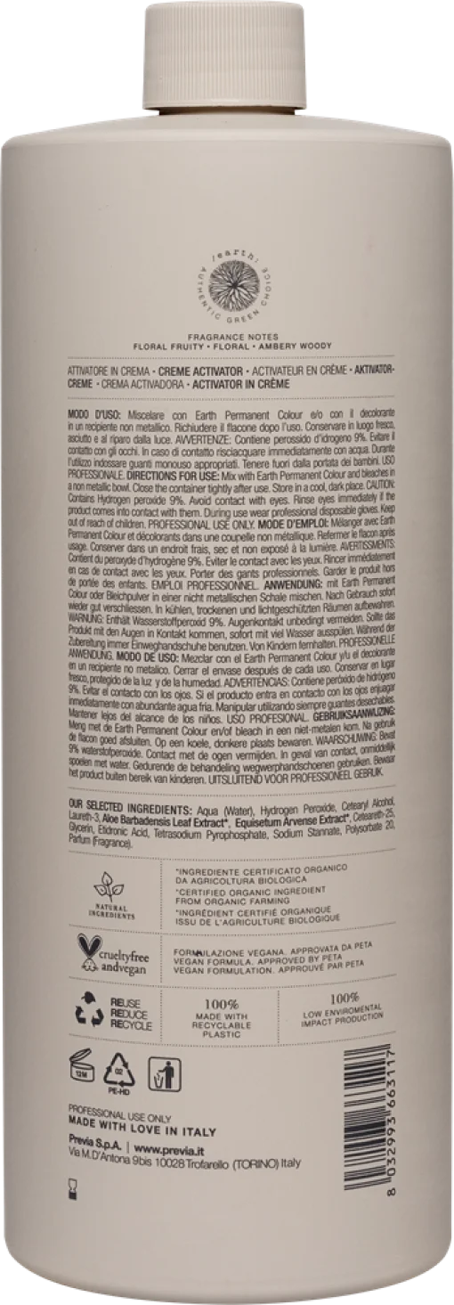 Previa EARTH  Крем-активатор 30VOL 9% 1000мл