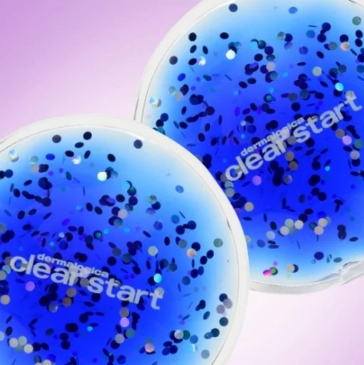 Охлаждающие многоразовые патчи под глаза + мешочек для хранения Dermalogica Clear Start Glitter Eye Pathes