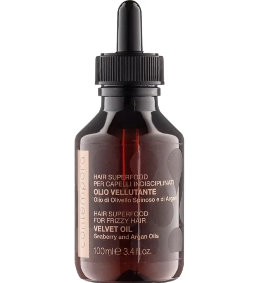 Розгладжуюча олія "Сяючий оксамит" з маслом аргану та обліпихи Contempora Velvet Oil Argan and Seaberry Oils