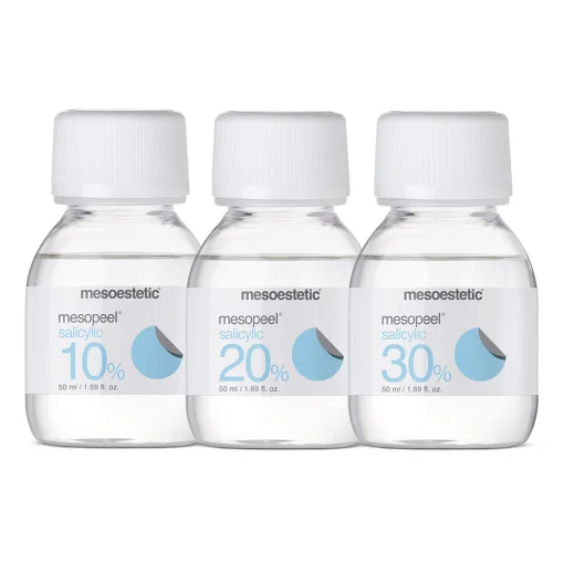 Поверхностный салициловый пилинг + нейтрализатор Mesoestetic Salicylic peel AS 10%/20%/30%, 50+50 мл