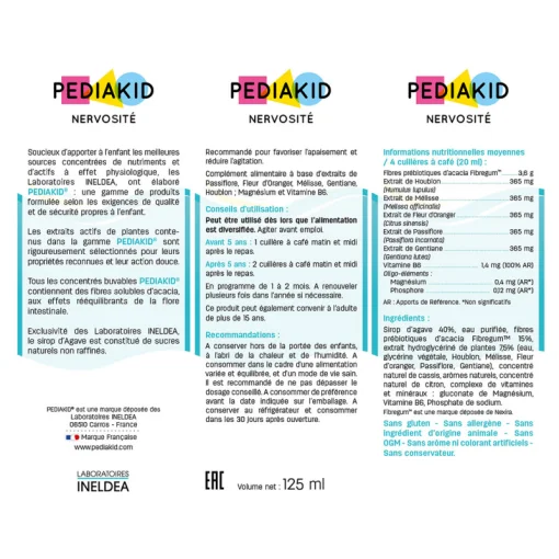 Сироп Нервозит / NERVOSIT&Eacute; - Ніжний заспокійливий засіб, від нервозності - від 6 міс, 125 мл