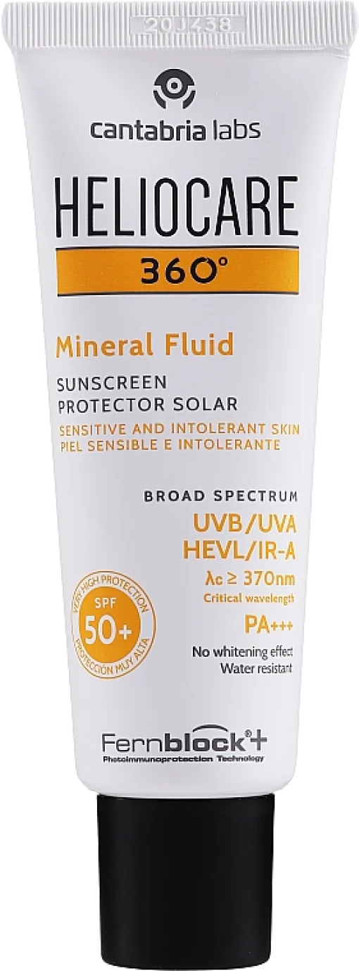 Сонцезахисний мінеральний флюїд Cantabria Labs Heliocare 360 ​​&ordm; Mineral Fluid SPF 50+
